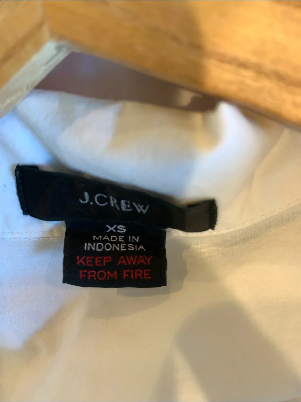 J. Crew White Cotton Pajama Set with Navy Piping